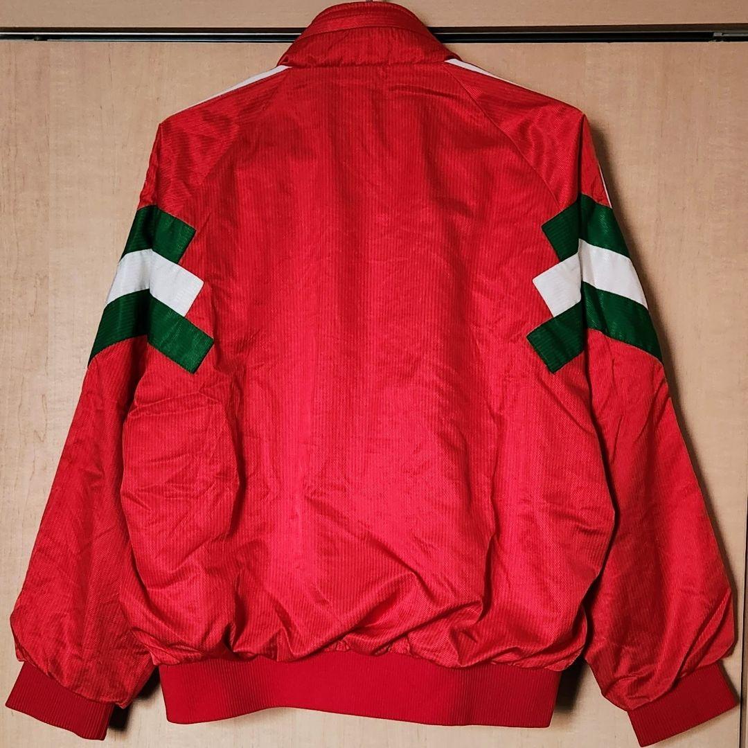 アディダス 90s デサント製 フード付きウインドブレーカー トレフォイル ロゴ