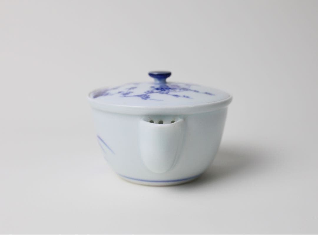 華中亭道八造 染付 煎茶器 宝瓶 茶道具 茶器