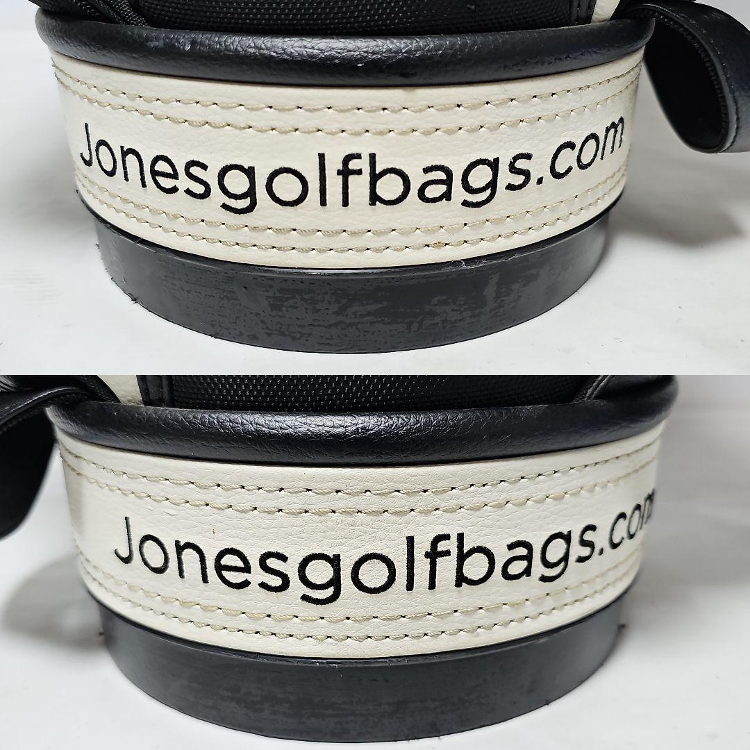 JONES　ジョーンズ　キャディバッグ　ブラック　ホワイト　フード難あり