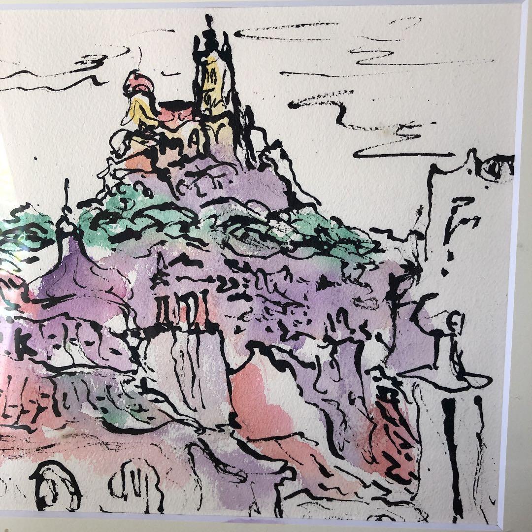 人気画家 鈴木 康雄 パリの風景 3号 水彩