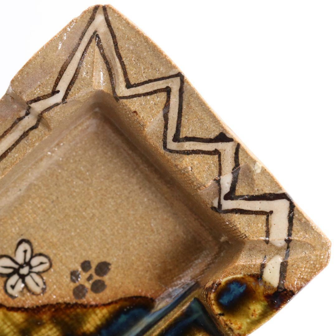 北大路魯山人作 織部四方向皿 五客 向付 共箱　DR295　KZ