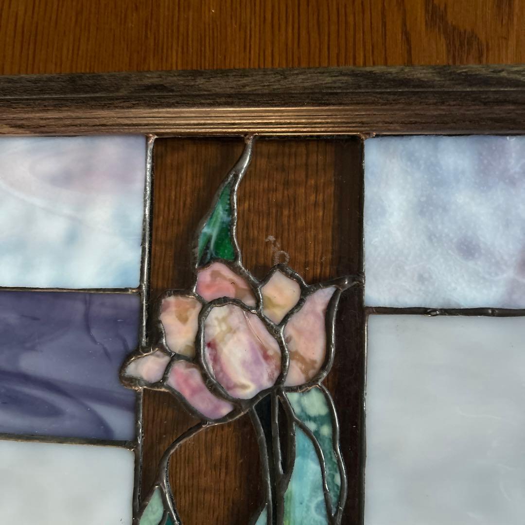 ピンクのチューリップ♦︎ステンドグラス