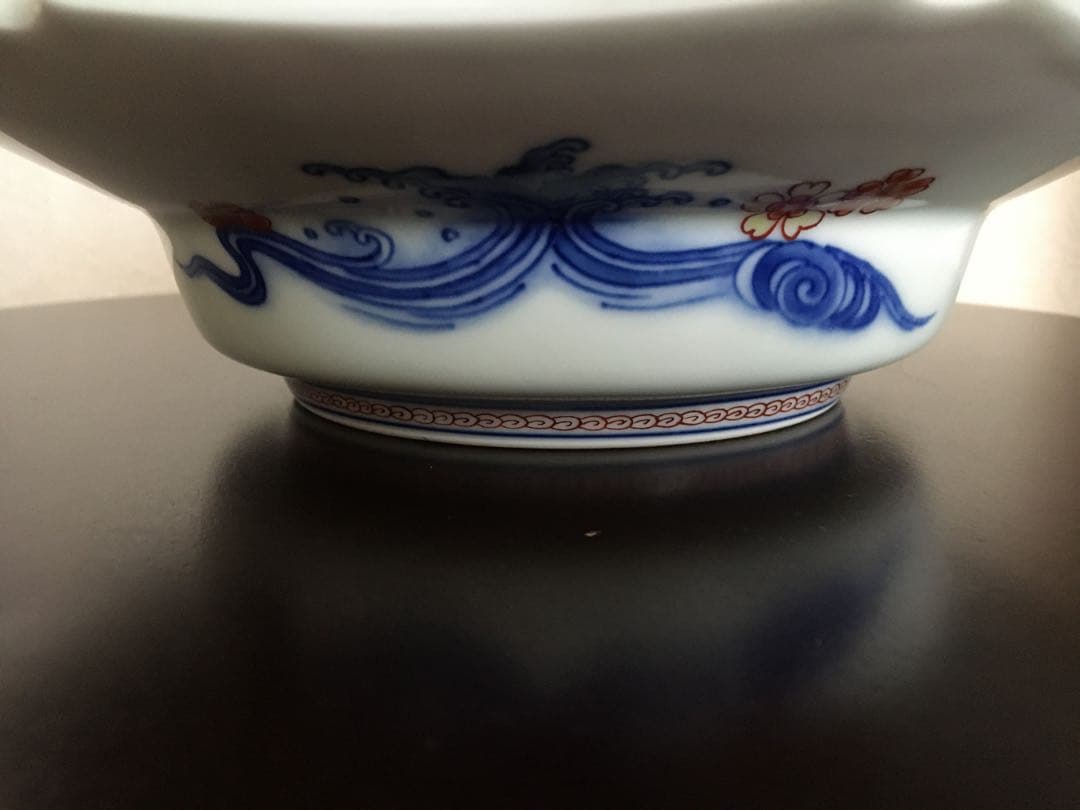 今泉今右衛門☆有田焼　八角鉢　共箱あり