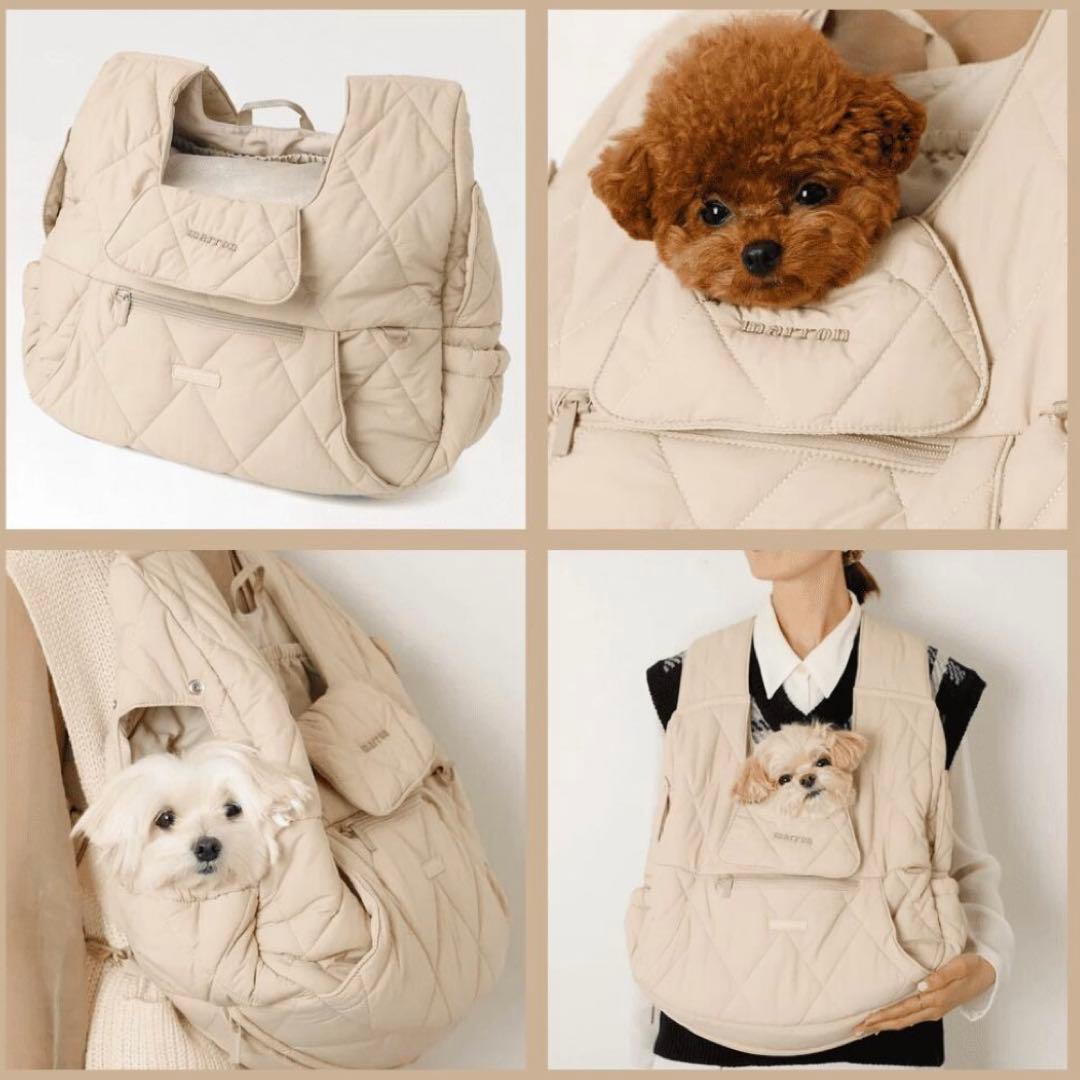 moncheri モンシェリ キルティング リュック キャリー ベージュ