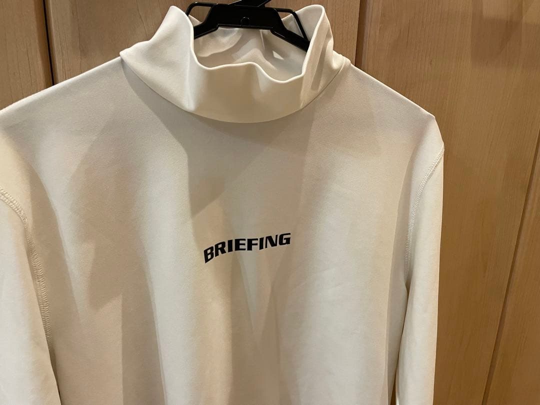 BRIEFING ブリーフィング　タートル（ハイ）ネックシャツ ホワイト