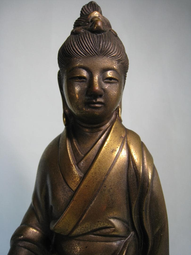 銅製　　悪鬼を除く魚籃観音像　　高村光雲