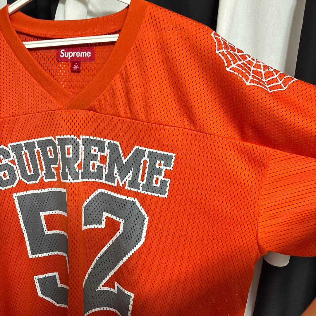 愛*ん様 Supreme シュプリーム　メッシュシャツ 52番 オレンジLサイズ