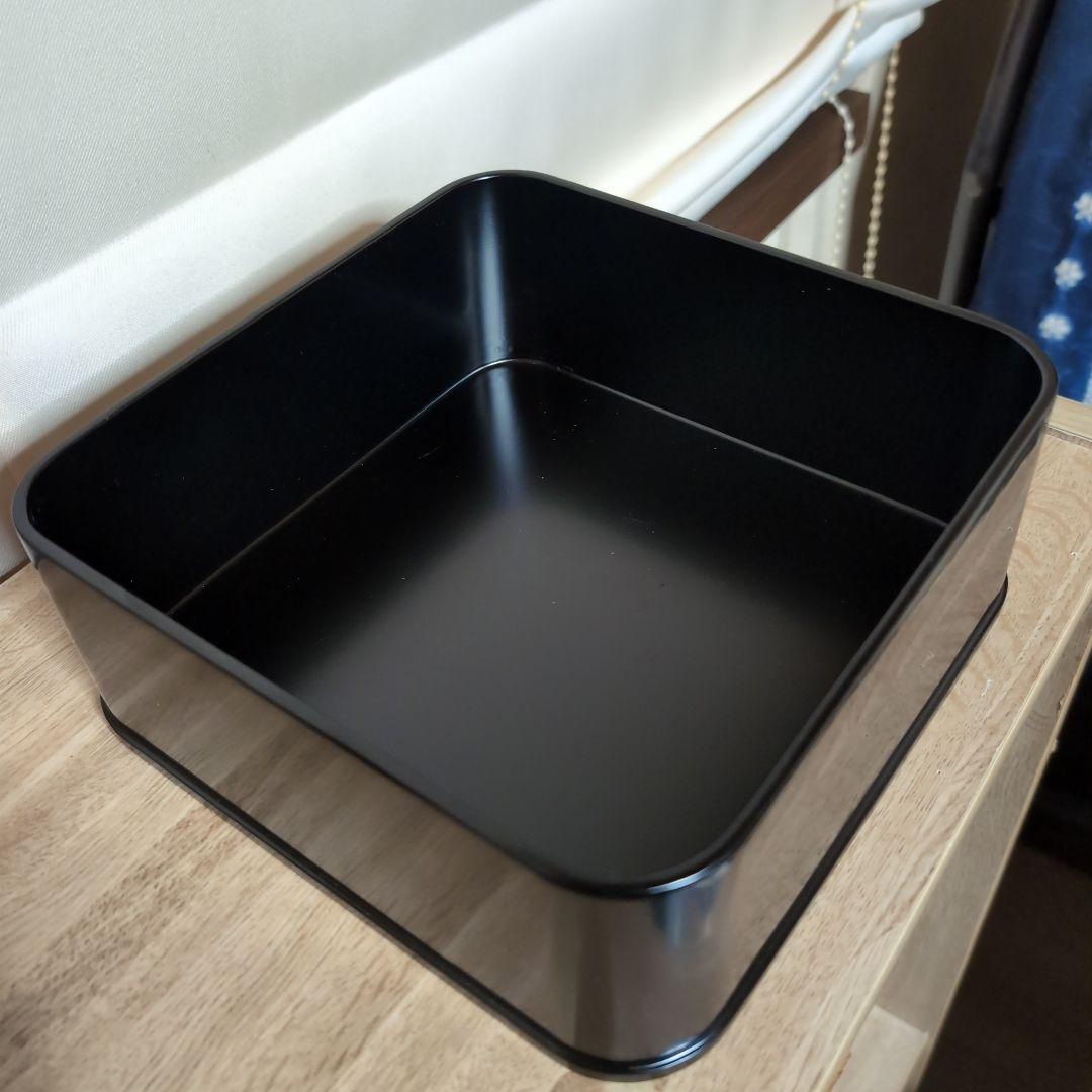 神折敷　黒塗　炭取　 茶道