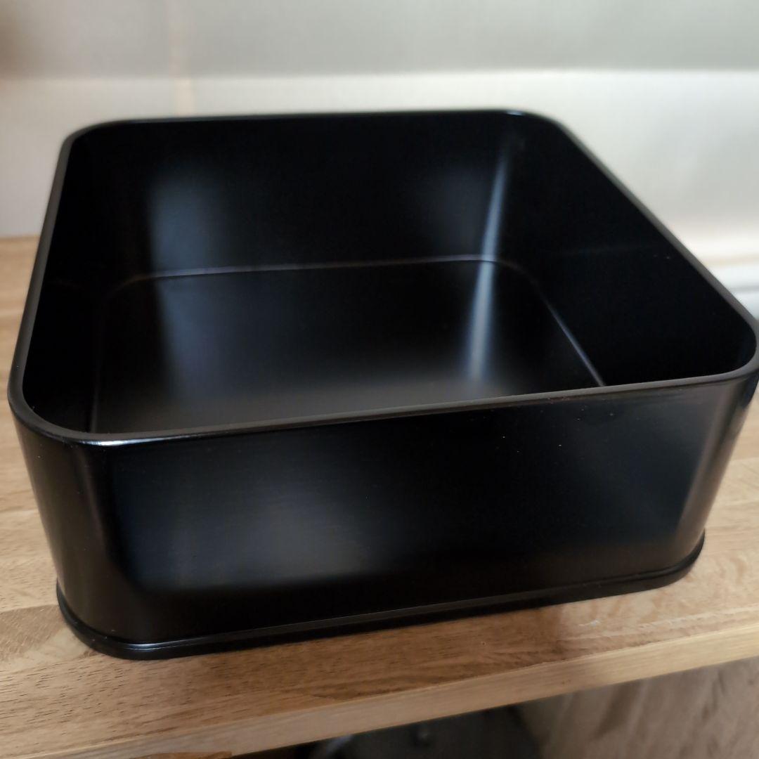 神折敷　黒塗　炭取　 茶道