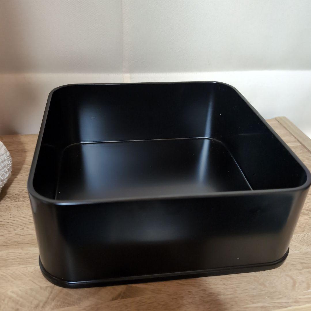 神折敷　黒塗　炭取　 茶道