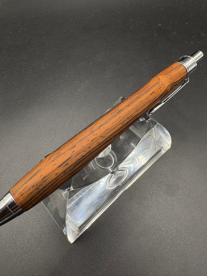 527極上　ハカランダ　杢あり　木軸シャーペン　ボールペン