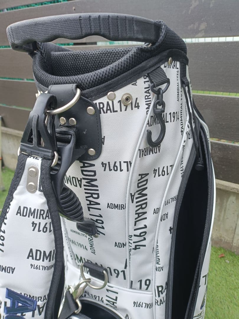 【美品】ADMRIAL 1914 キャディバッグ ホワイト・ブラック