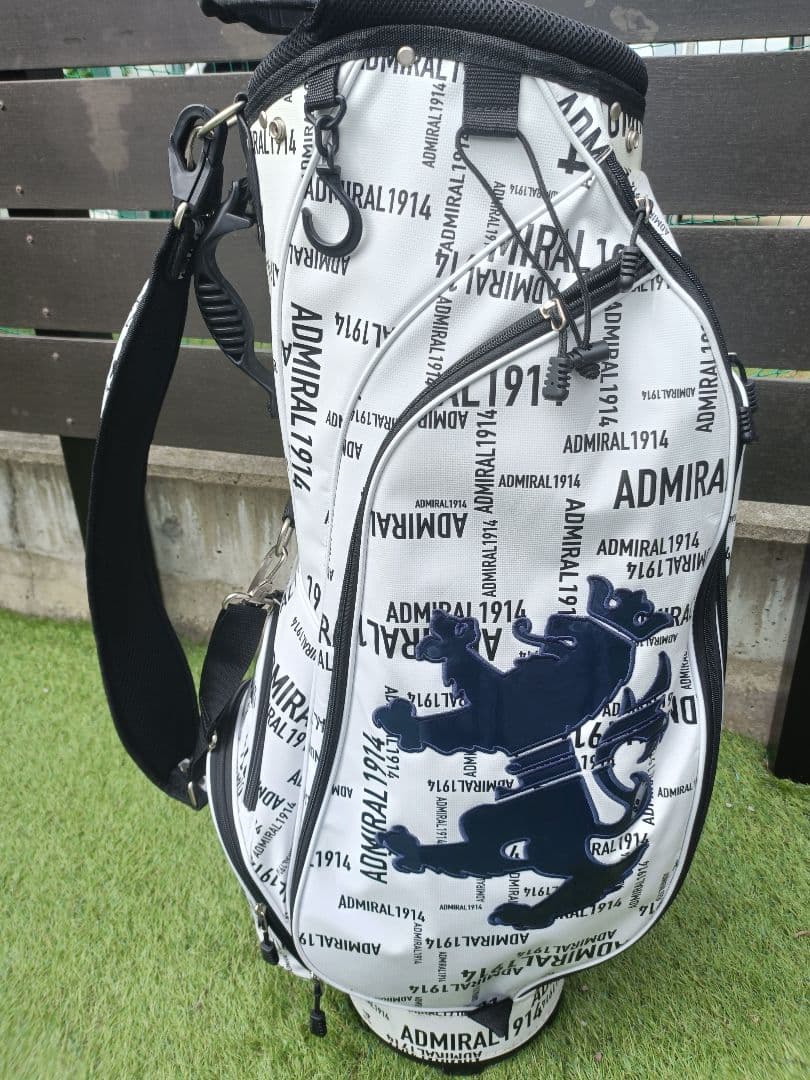 【美品】ADMRIAL 1914 キャディバッグ ホワイト・ブラック