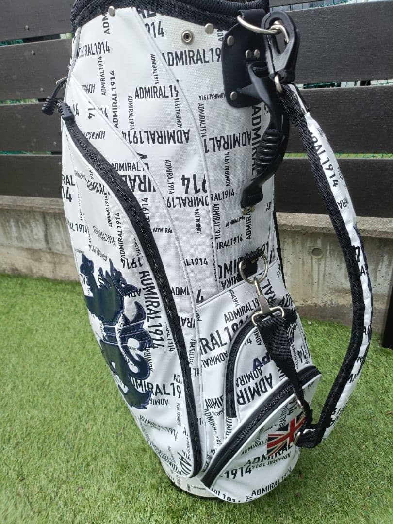 【美品】ADMRIAL 1914 キャディバッグ ホワイト・ブラック