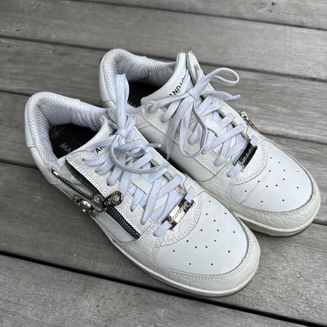 ▫︎ マークアンドロナ ゲージグリーンウォーカージップローカットスニーカー