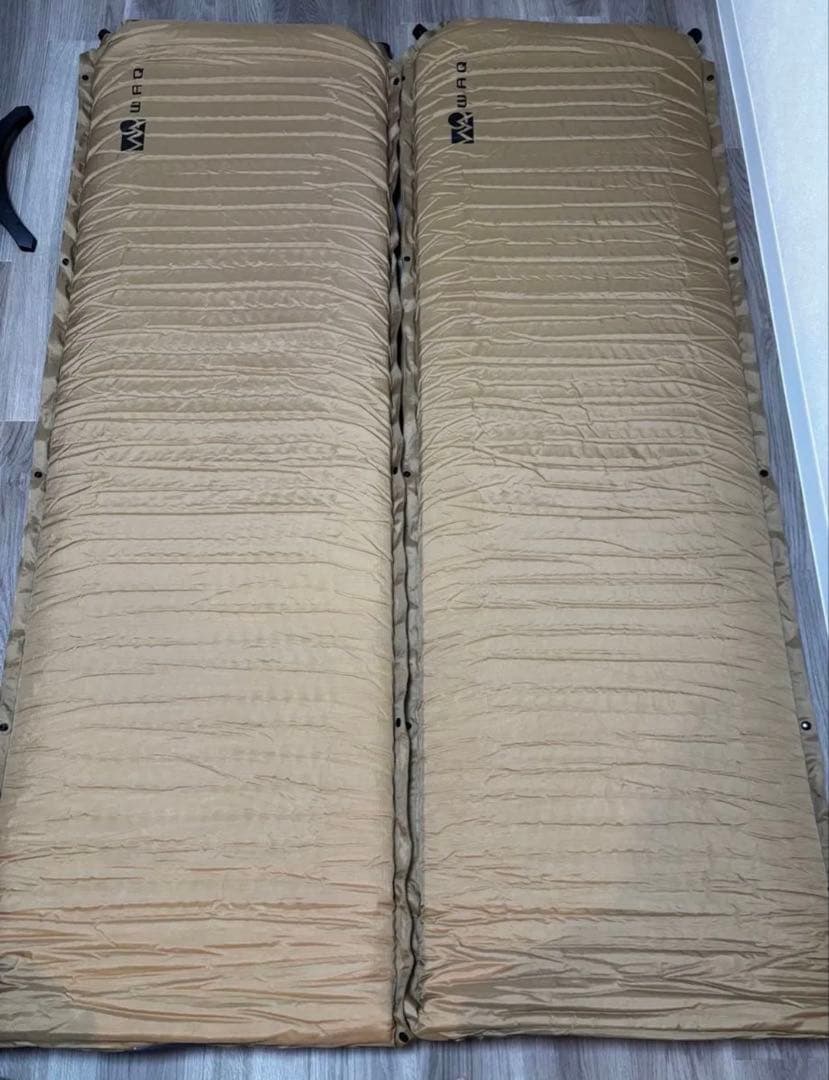 WAQ インフレータブル式マット 8cm タン　2個セット