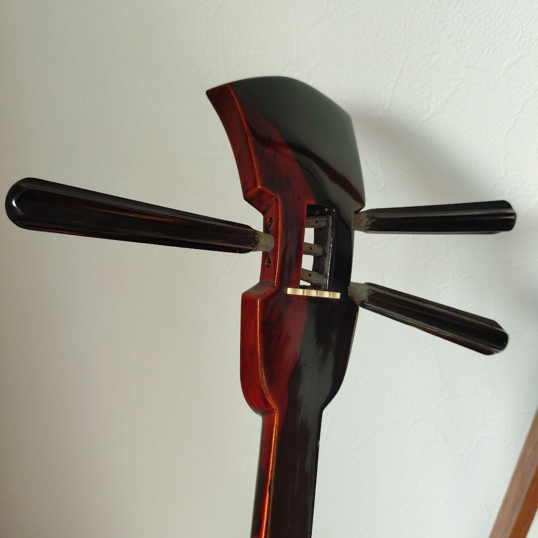 沖縄三線 真壁型 黒木 棹