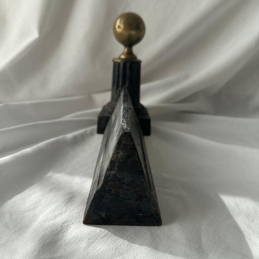 フランス アンティーク アンディロン ドアストッパー 暖炉 薪置きantique