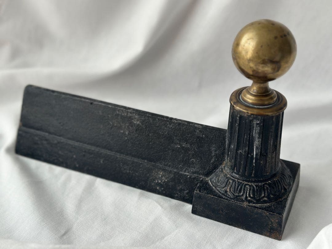 フランス アンティーク アンディロン ドアストッパー 暖炉 薪置きantique