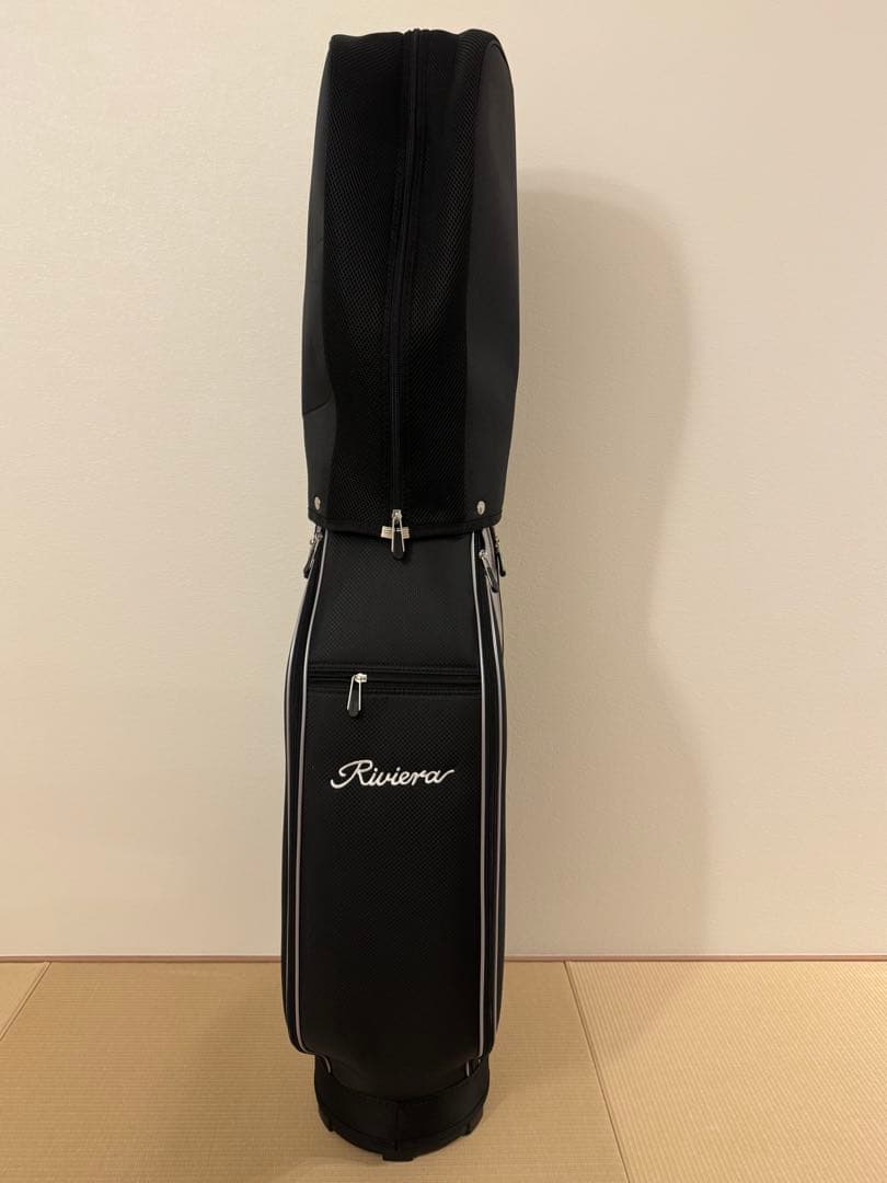 リビエラRiviera ブラックシルバー ゴルフ キャディバッグ