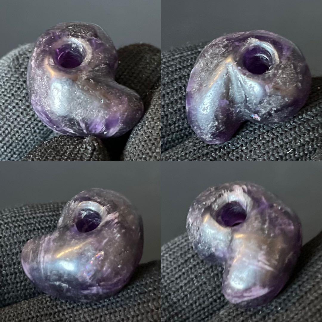 古墳時代 出雲形 勾玉 紫水晶◎美形 ころっと可愛い小ぶり奈良県伝承 古代装身具