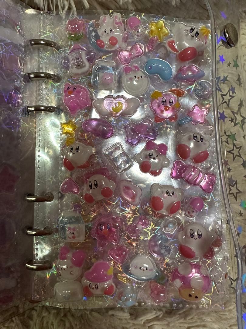 シール帳 完成品 A6 全10枚 星柄バインダー