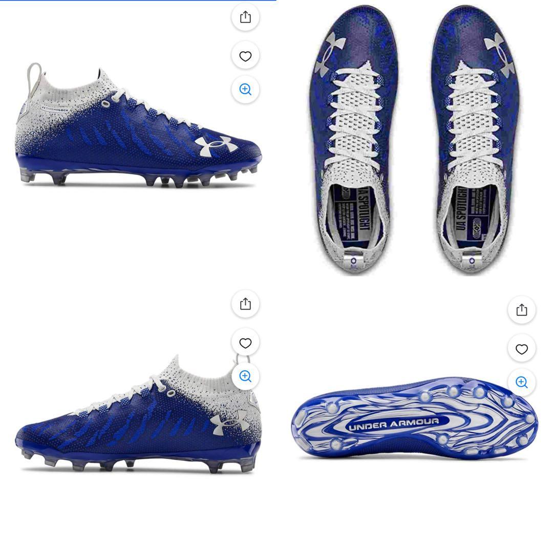 UA“SPOTLIGHT LUX MC“ホワイト/カロライナブルー 26㌢