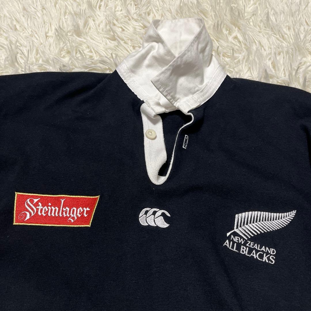 レア✨カンタベリー社 オールブラックス 半袖ラガーシャツ 黒 NZ製【S】