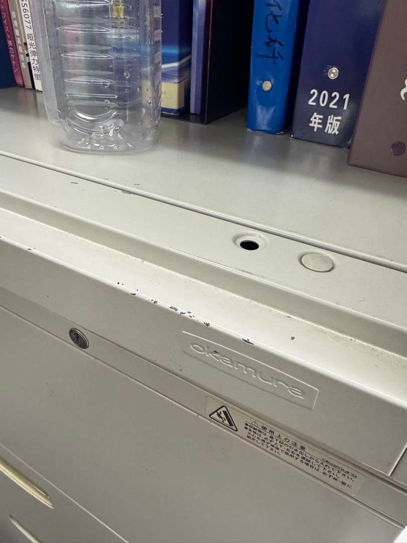 ②オカムラ ３段キャビネット幅800 奥行き450 高さ1200mm