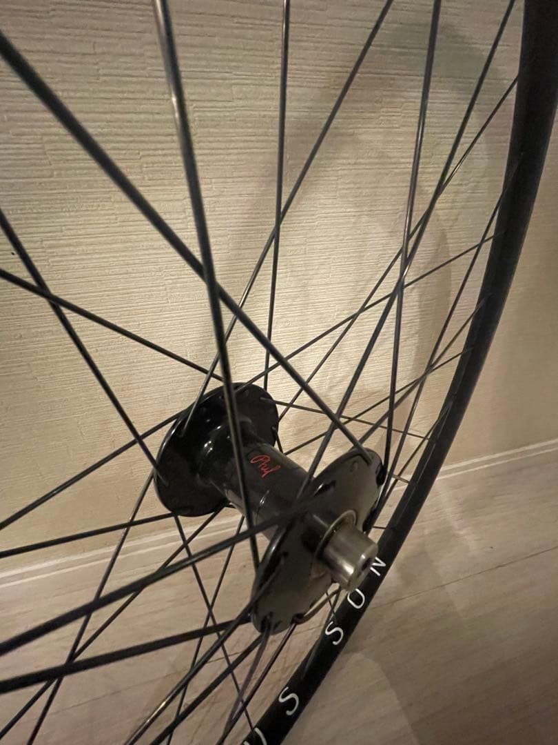 前後セット　H PLUS SON リム　フィルウッドハブ　完組ピストホイール