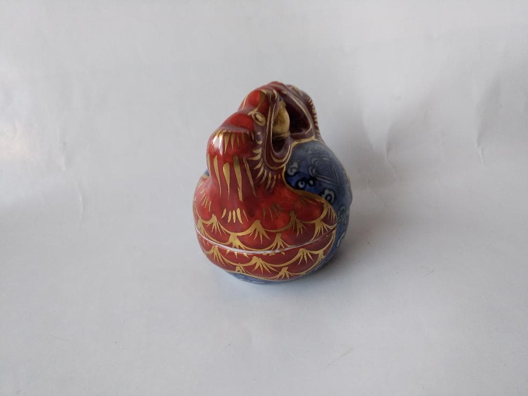 平安 高野昭阿弥 作 宝襴手 木魚香合 茶道具 懐石道具 香合 共箱 新品 です