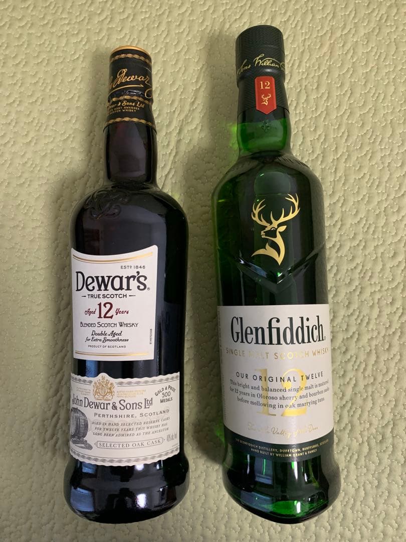 Dewar's & Glenfiddich 12年ウイスキーセット