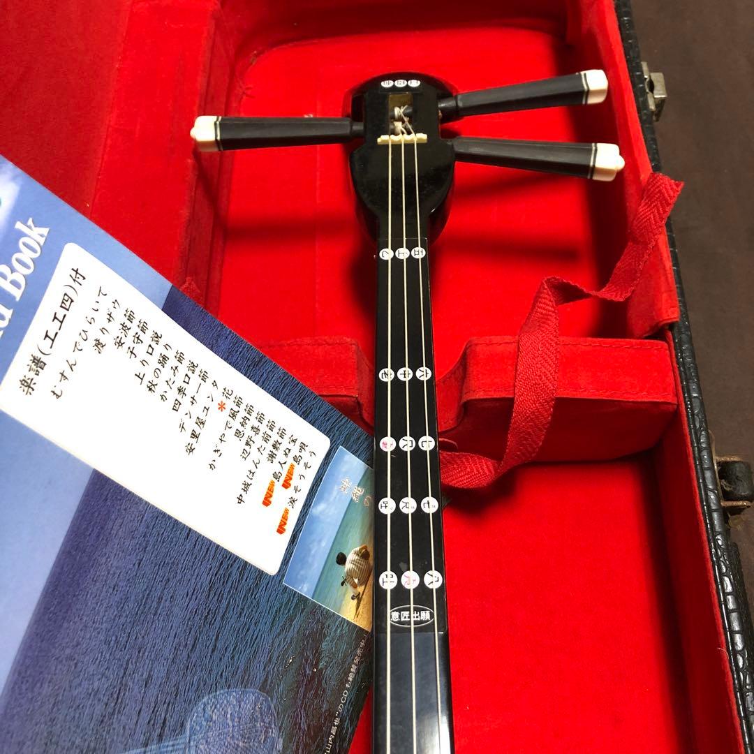 三味線本体 ヘビ皮 ケース付き