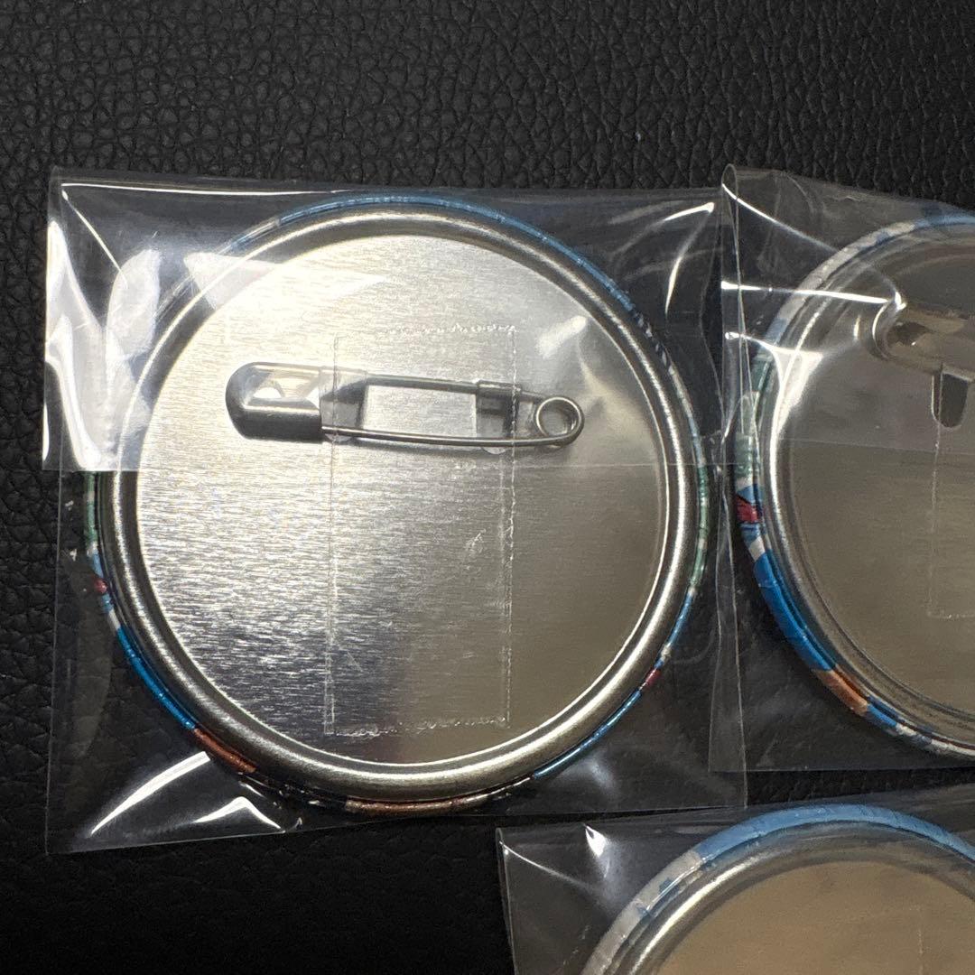 最安!!銀魂 ハワイ 缶バッジセット 神楽&坂田銀時&志村新八