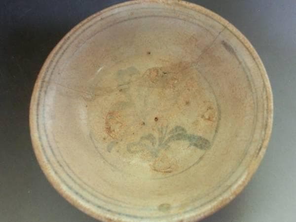 酒盃■安南染付酒盃 ぐい呑み 古い酒器 李朝 古玩 唐物 中国 時代物骨董■