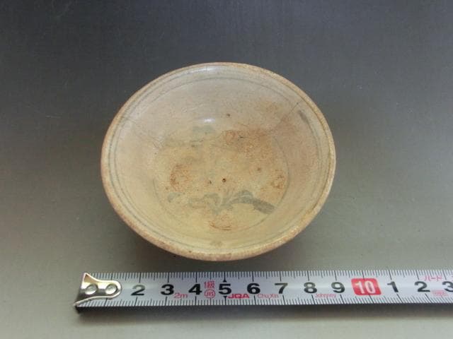 酒盃■安南染付酒盃 ぐい呑み 古い酒器 李朝 古玩 唐物 中国 時代物骨董■