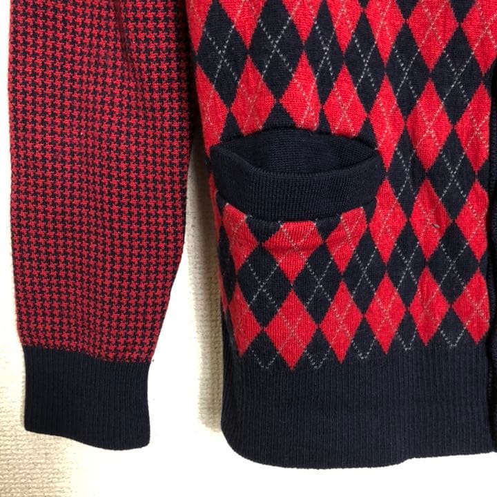 パーリーゲイツ アーガイル柄 ニット カーディガン 美品 激安‼️