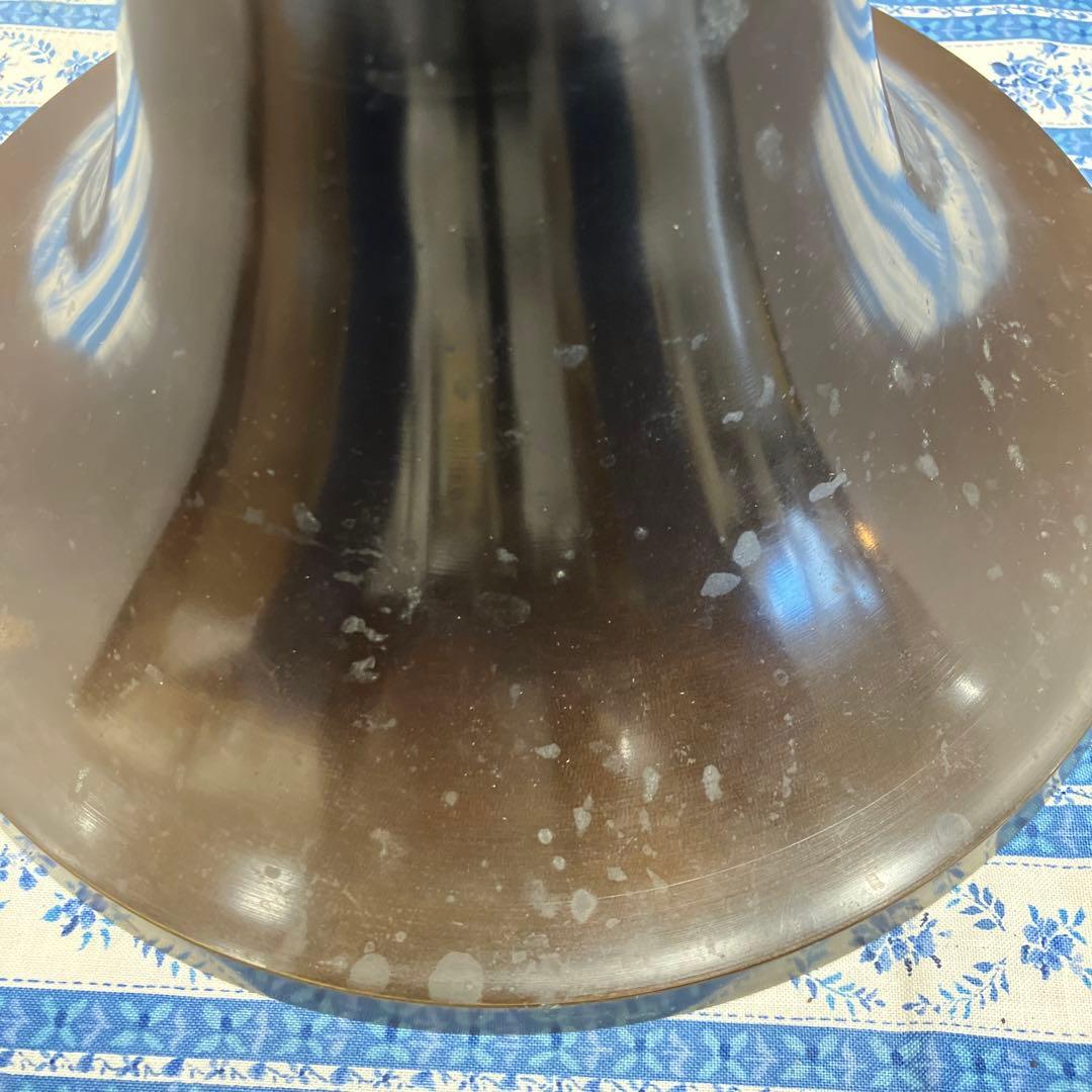 華道道具　花器　銅製　唐銅ラッパ型　花器　ダンボール箱　S385KD2