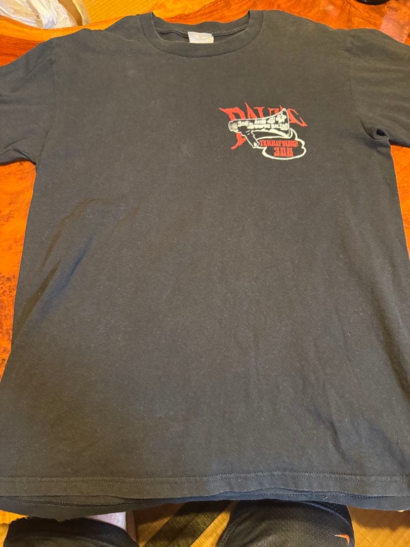 ビンテージBALZAC黒グラフィック、バンT made in USA、L美品