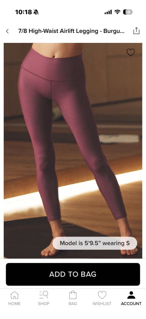 ヨガ・ピラティス Alo Yoga 7/8 High-Waist Airlift Legging