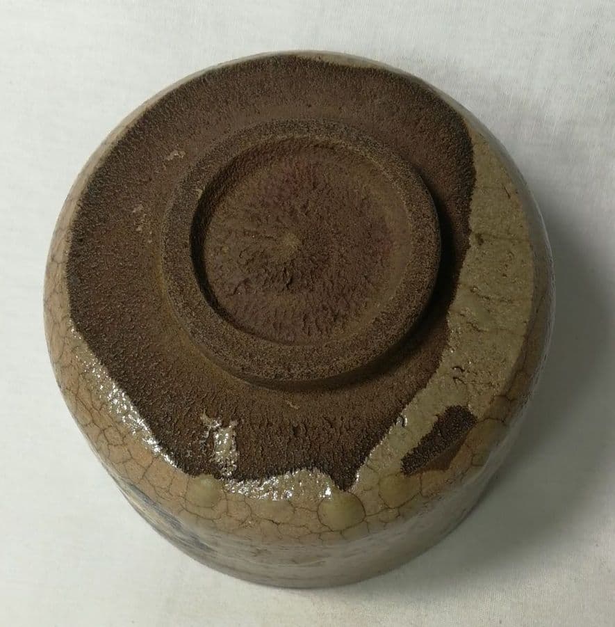 唐津焼　絵唐津　茶碗　梅月堂五世　香川景嗣　歌　共箱　茶道具