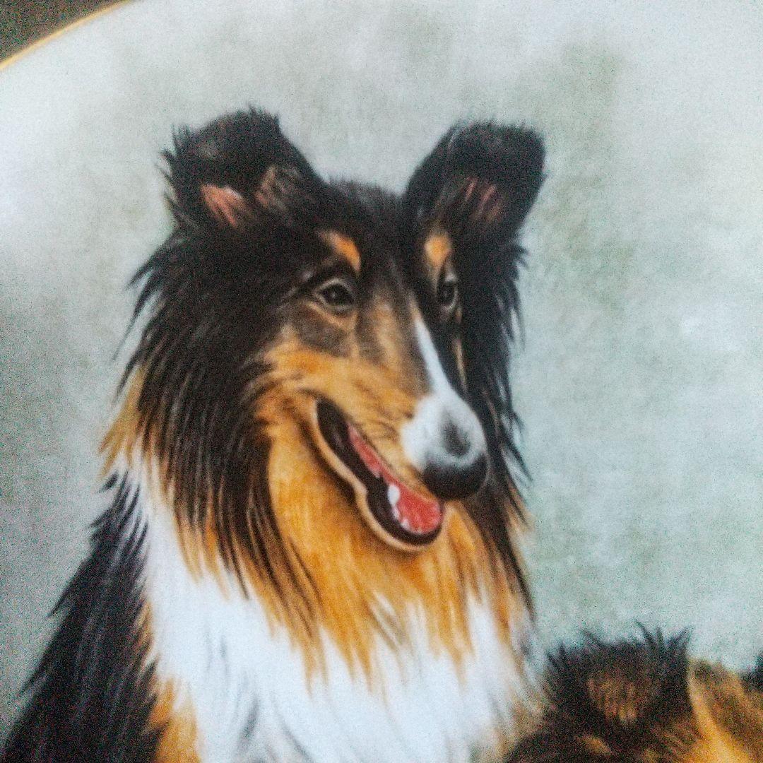 1950年代◆プレミアノリタケ◆プレート コリー犬 ハンドペイント サイン入り