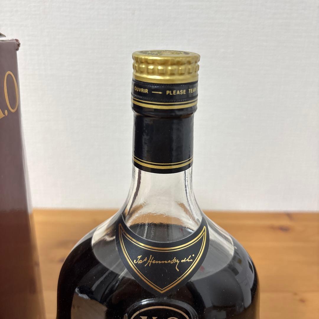 ヘネシー XO 1000ml 金キャップ クリアボトル 箱付　コニャック　❶