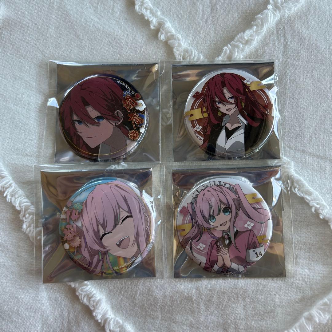 アニメキャラクター 缶バッジ・ポストカードセット