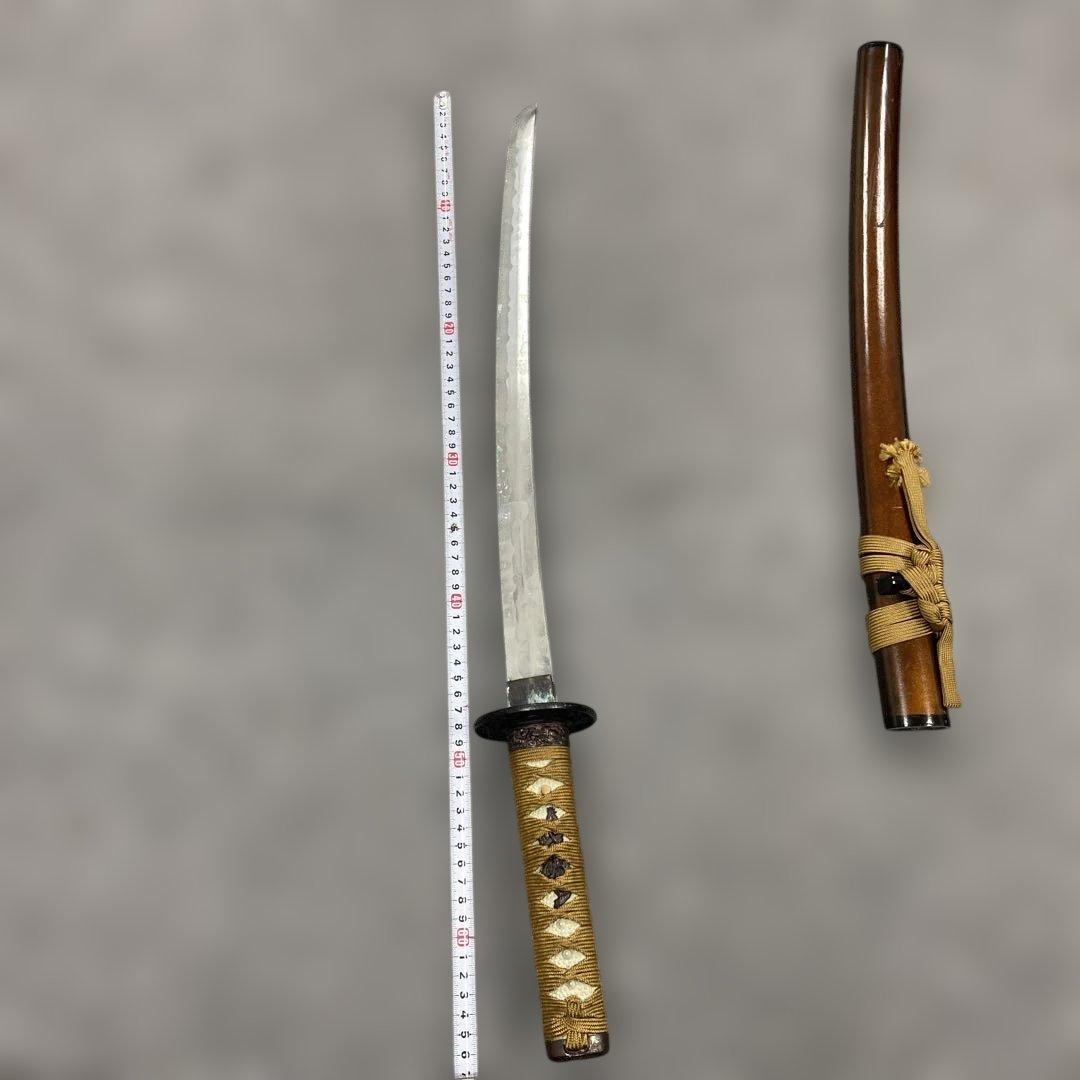 未開刃，模造刀、白鞘 刀 剣 長尺模造刀 曲線刃 木製ハンドル 刀 約70cm