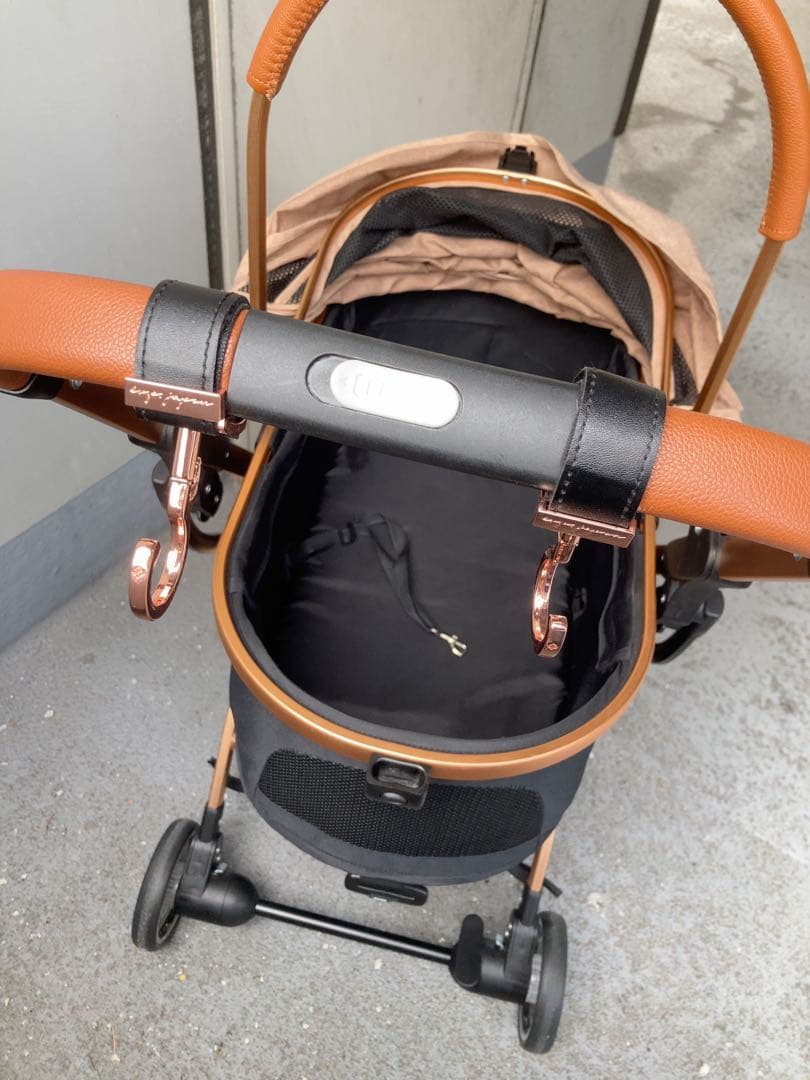 SKISOPGO ペットカート 黒/ベージュ