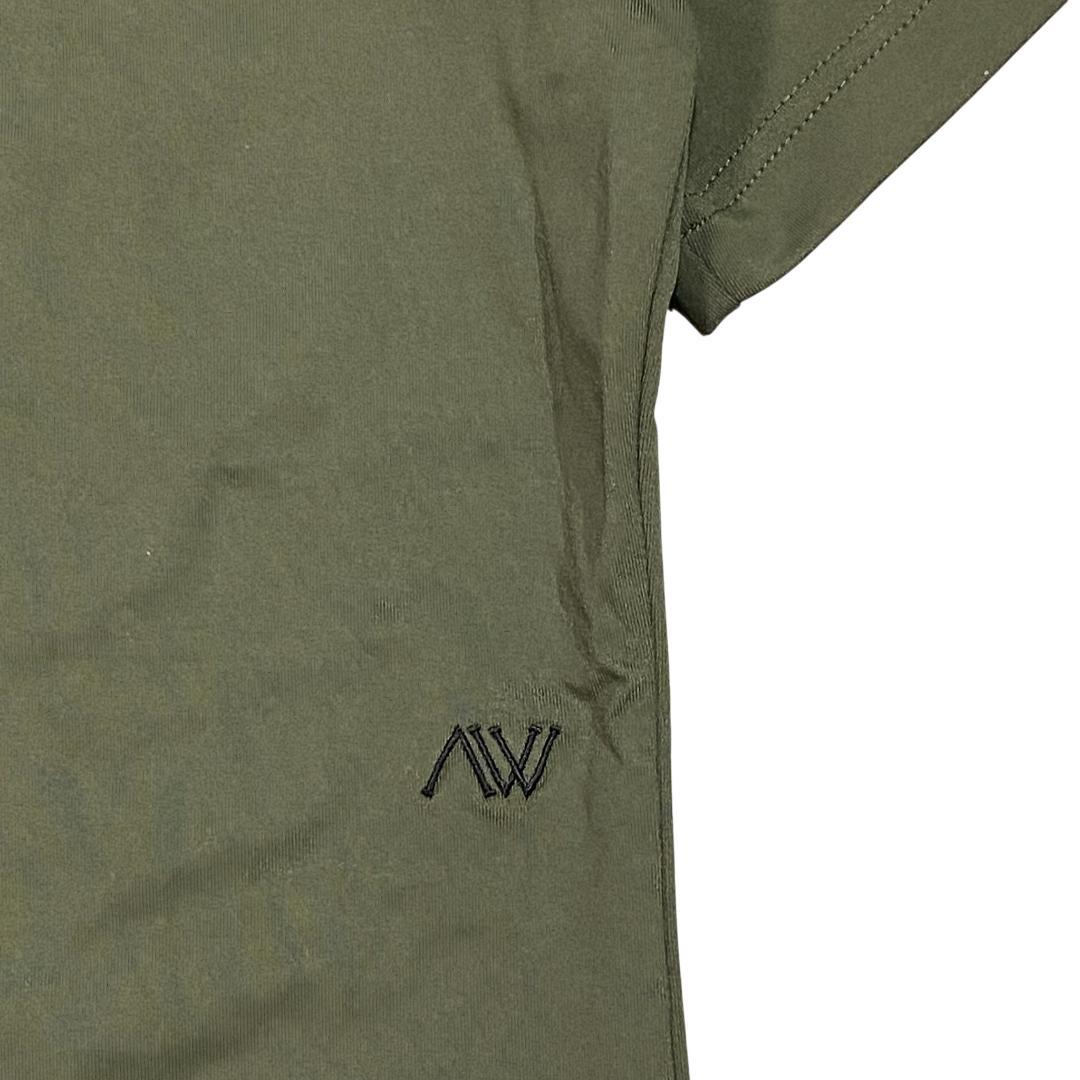 ANEW GOLF アニュー ゴルフ 半袖 ストレッチ ポロシャツ M カーキ