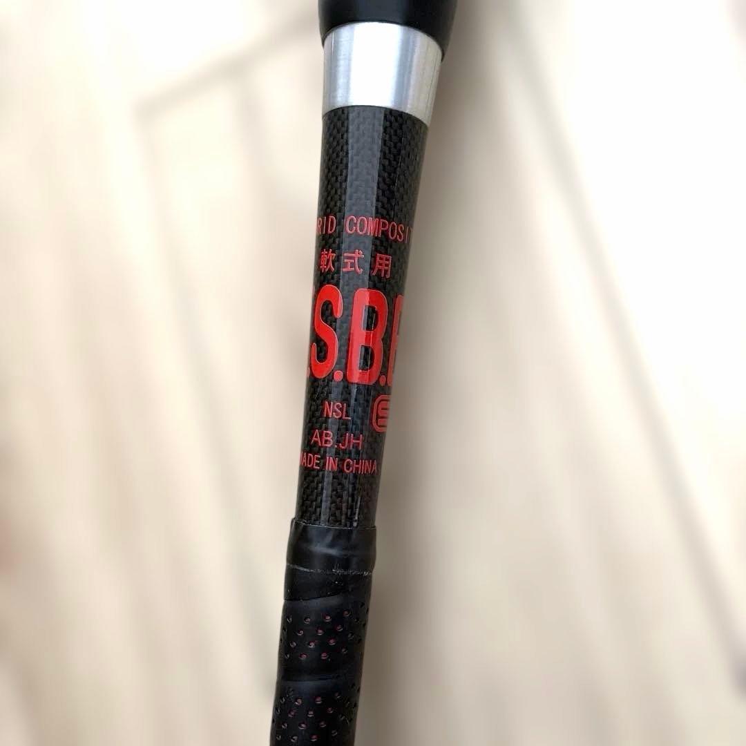 【美品】asics L FIBER 軟式バット　84cm