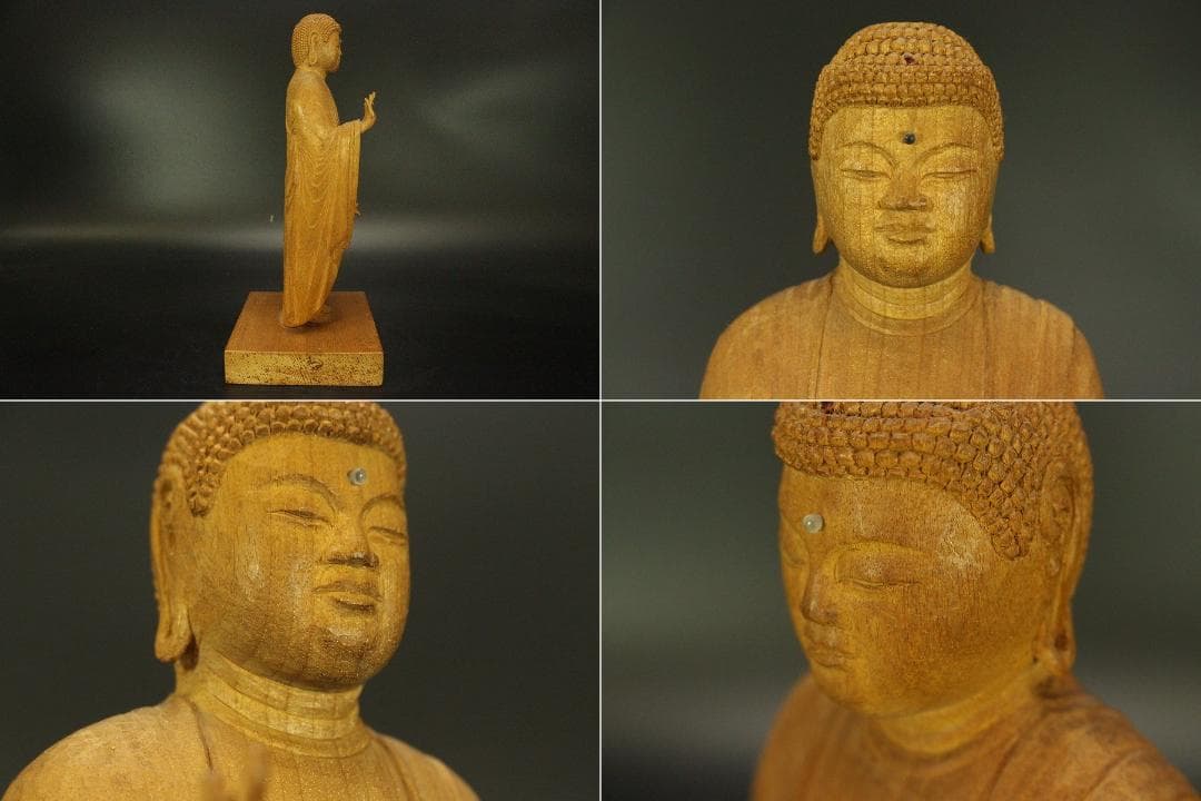 仏教美術 木彫 仏像(A704)
