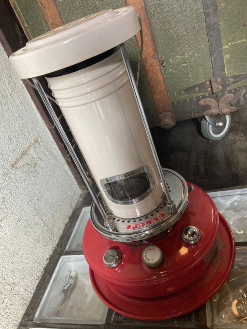 ポーラPOLAR石油ストーブ　ブルーフレーム　昭和レトロ　ヴィンテージストーブ